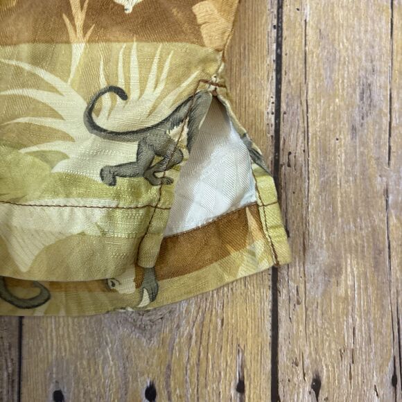 Tommy Bahama Silk Hawaiian Shirt Floral Monkeys Mens Medium - Picture 12 of 15